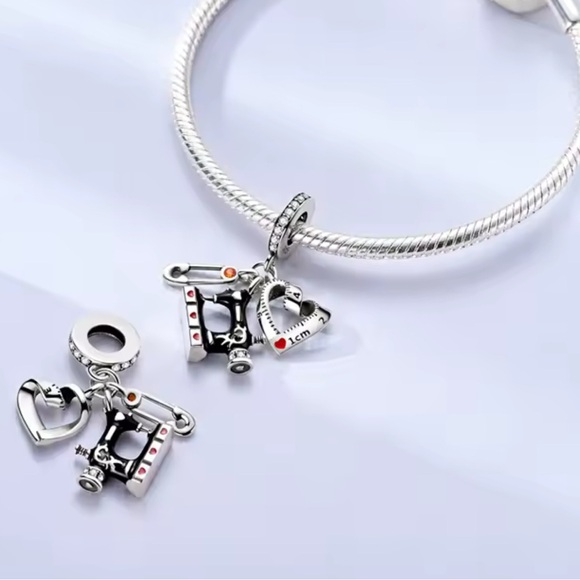 🌟 S925 Sterling Silver Sewing Machine Charm - Picture 5 of 9